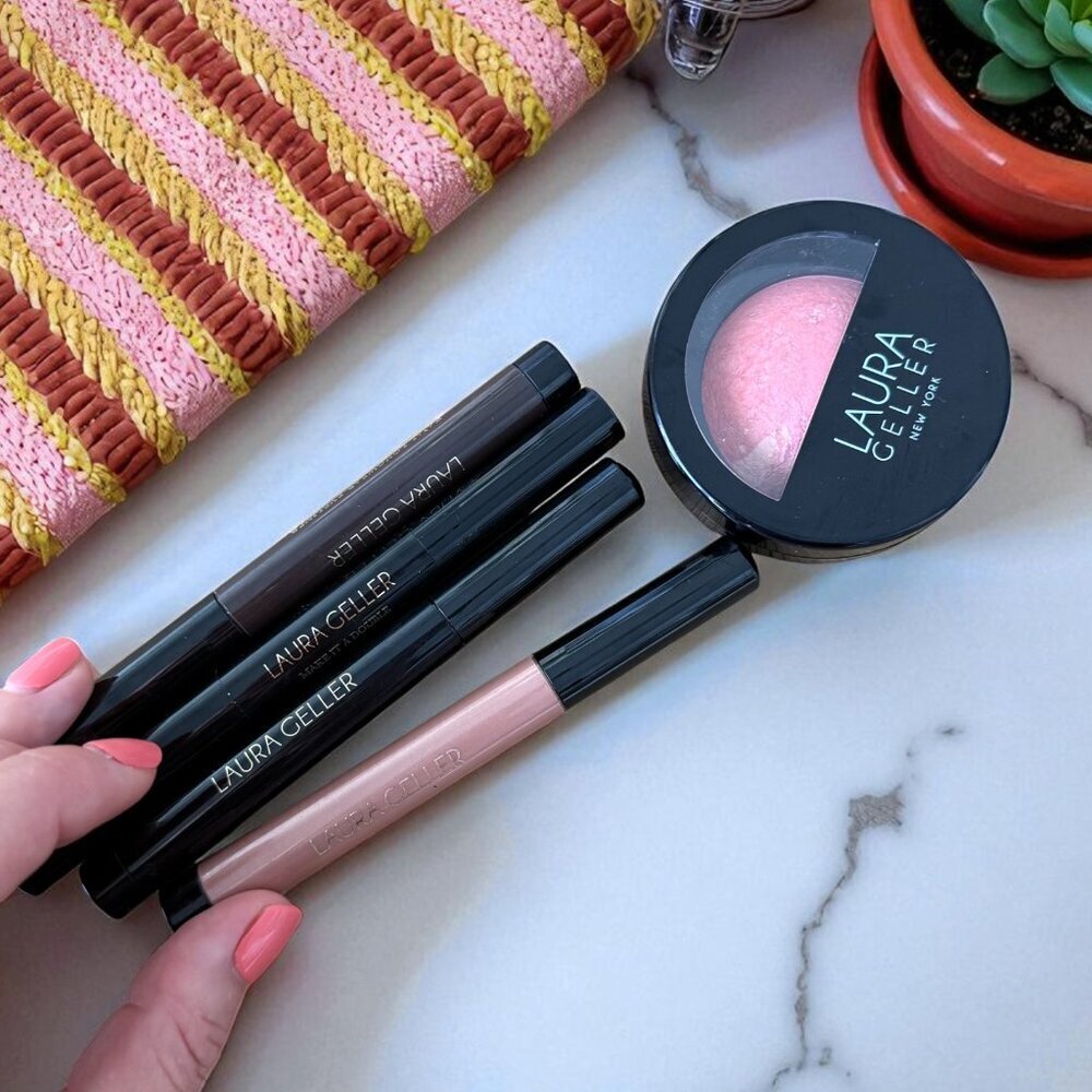 Laura Geller NEW 5 Piece Makeup Bundle Blush Eyeliner Eyeshadow - Picture 8 of 12